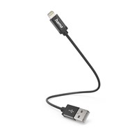 Lightning to USB-A 0.2m Black Cable