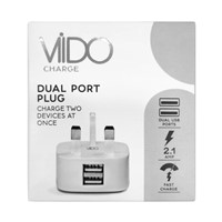 Vido Dual port charger - White