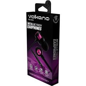 Alloy Wired Earphones with Mic - Purple