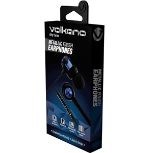 Alloy Wired Earphones with Mic - Blue