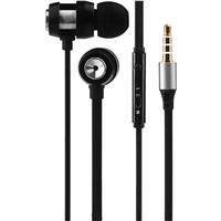 Alloy Wired Earphones with Mic - Silver